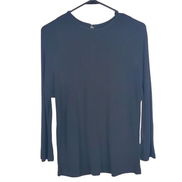 & OTHER STORIES Long Sleeve Blouse Keyhole Back Thick Textured Top Womens 4 - Picture 1 of 6